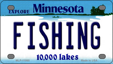 Fishing Minnesota State Novelty Mini Metal License Plate Tag