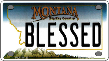Blessed Montana Novelty Mini Metal License Plate Tag