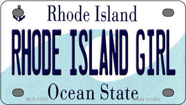 Rhode Island Girl Rhode Island Novelty Mini Metal License Plate Tag
