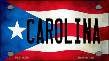 Carolina Puerto Rico Flag Novelty Mini Metal License Plate Tag