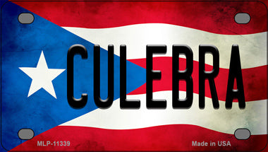 Culebra Puerto Rico Flag Novelty Mini Metal License Plate Tag