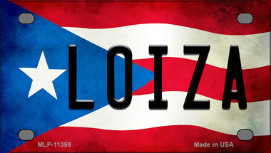 Loiza Puerto Rico Flag Novelty Mini Metal License Plate Tag
