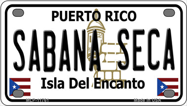 Sabana Seca Puerto Rico State Novelty Mini Metal License Plate Tag