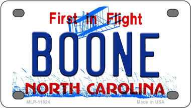 Boone North Carolina Novelty Mini Metal License Plate Tag