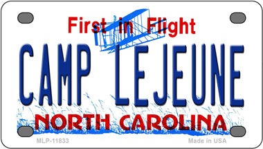 Camp Lejeune North Carolina Novelty Mini Metal License Plate Tag