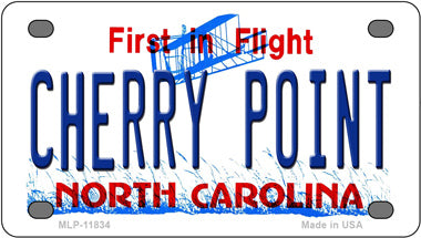 Cherry Point North Carolina Novelty Mini Metal License Plate Tag