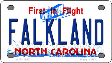 Falkland North Carolina Novelty Mini Metal License Plate Tag