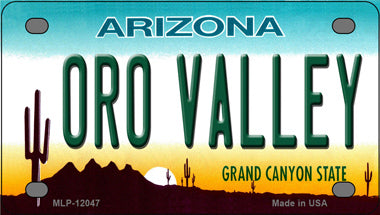 Oro Valley Arizona Novelty Mini Metal License Plate Tag