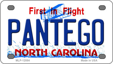 Pantego North Carolina Novelty Mini Metal License Plate Tag