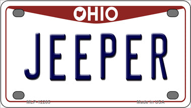 Ohio Jeeper Novelty Mini Metal License Plate Tag