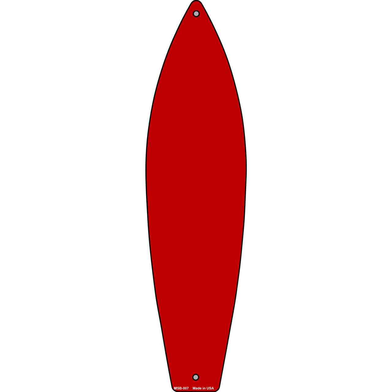 Red Solid Novelty Mini Metal Surfboard MSB-007