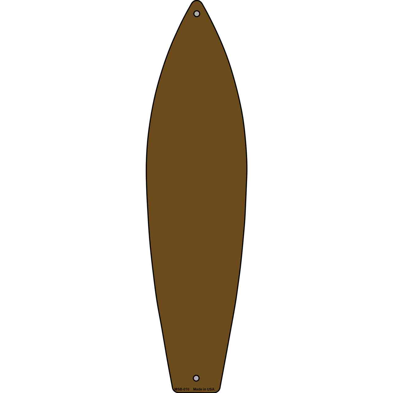 Brown Solid Novelty Mini Metal Surfboard MSB-010