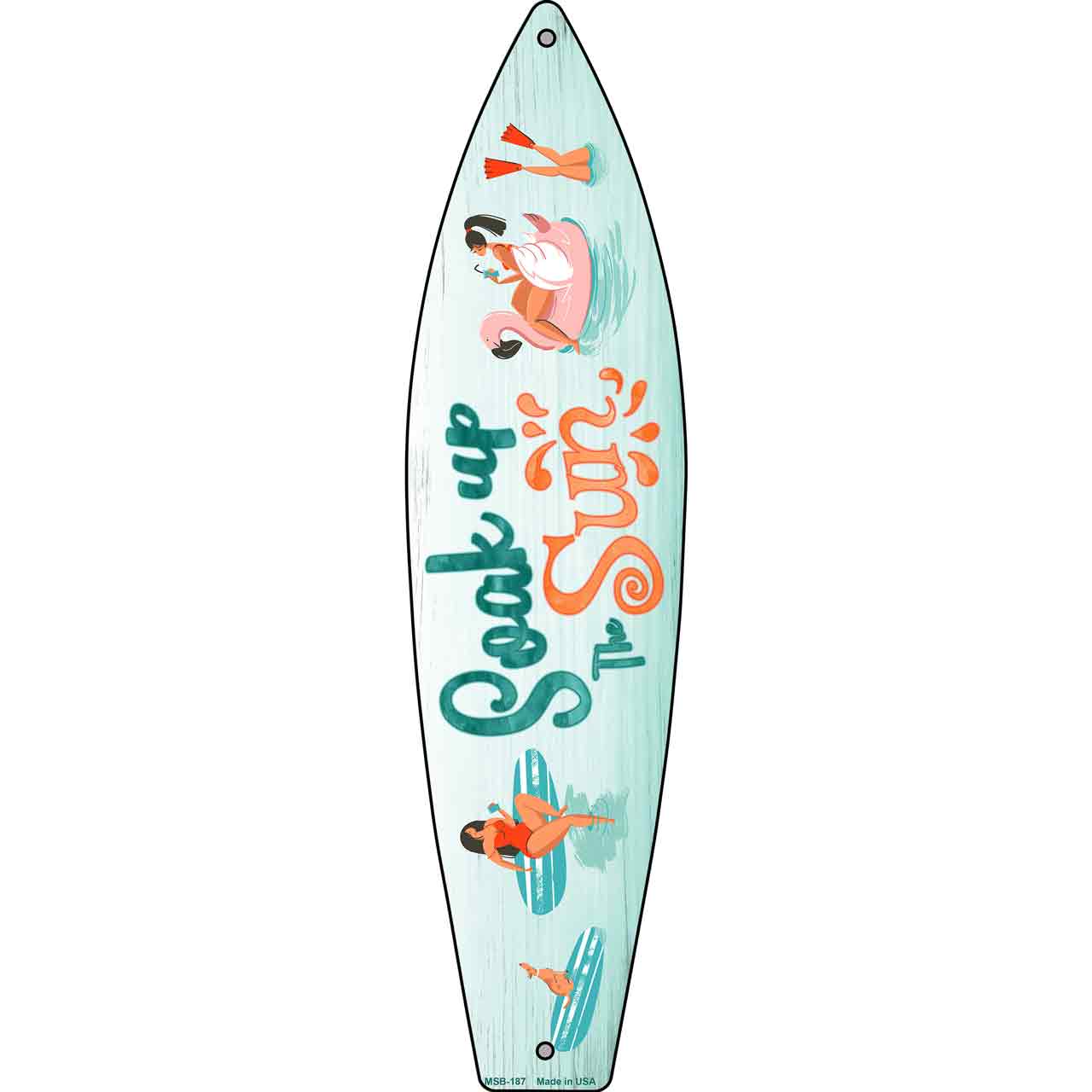 Soak Up The Sun Novelty Mini Metal Surfboard MSB-187