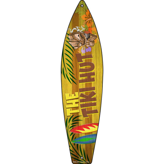 The Tiki Hut Novelty Mini Metal Surfboard Sign MSB-306