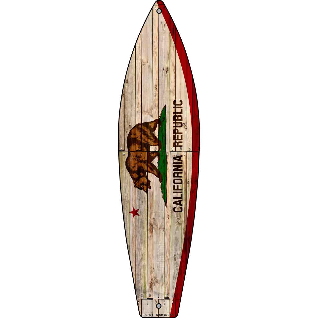 California State Flag Novelty Surfboard SB-104