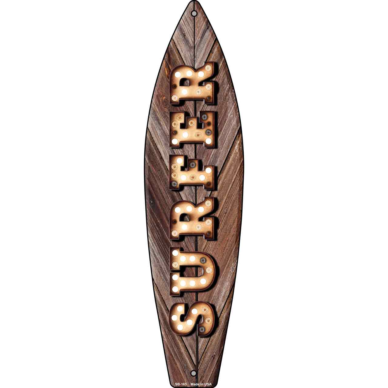 Surfer Bulb Lettering Novelty Surfboard SB-165