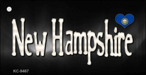 New Hampshire Flag Script Novelty Aluminum Key Chain KC-9467
