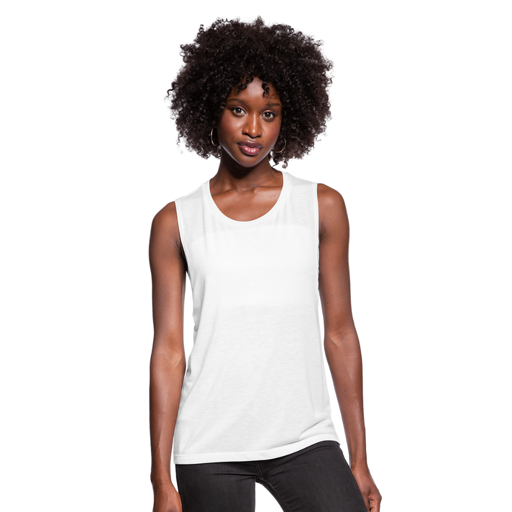 Women’s Flowy Muscle Tank by Bella - white