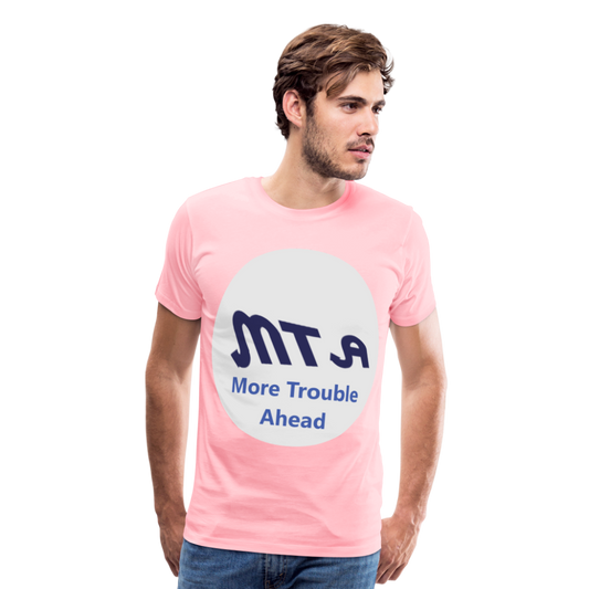 New York City Subway train funny Logo parody Men's Premium T-Shirt - pink