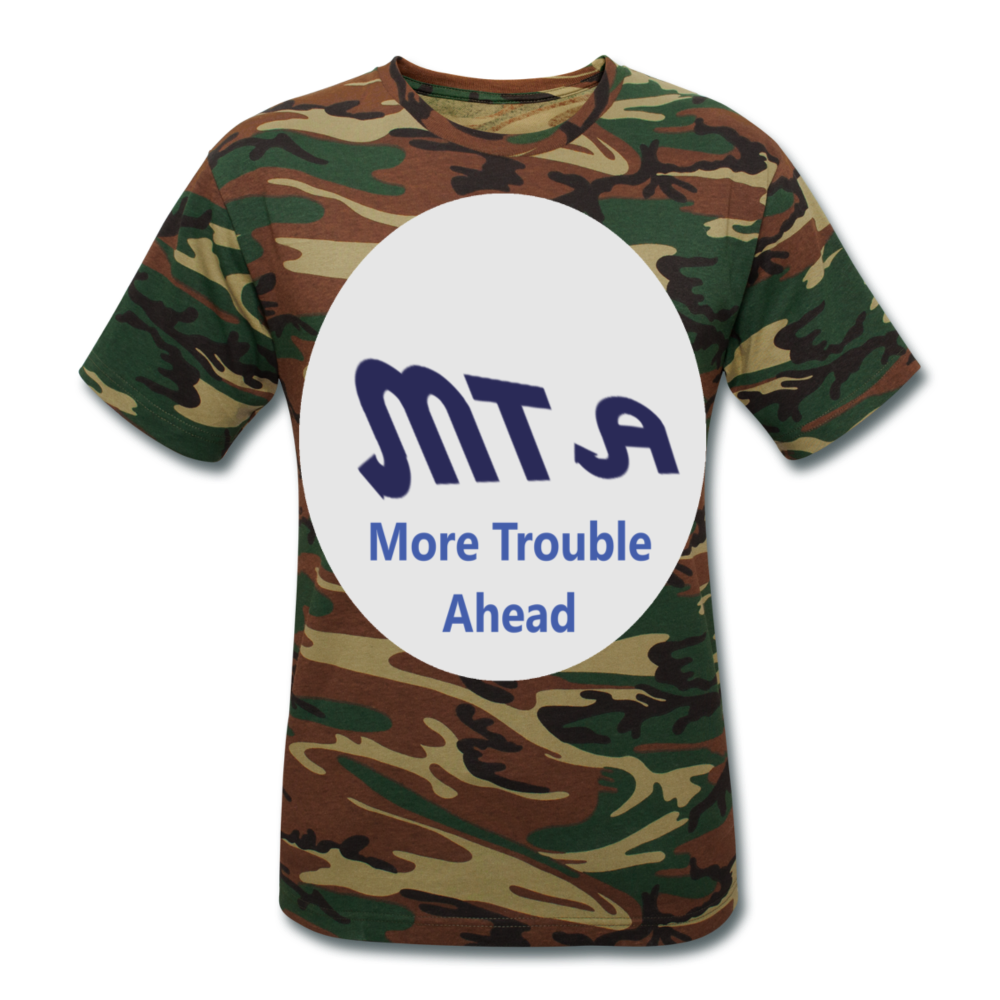 New York City Subway train funny Logo parody Unisex Camouflage T-Shirt - green camouflage