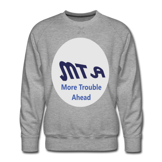 New York City Subway train funny Logo parody Men’s Premium Sweatshirt - heather gray