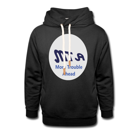 New York City Subway train funny Logo parody Unisex Shawl Collar Hoodie - black
