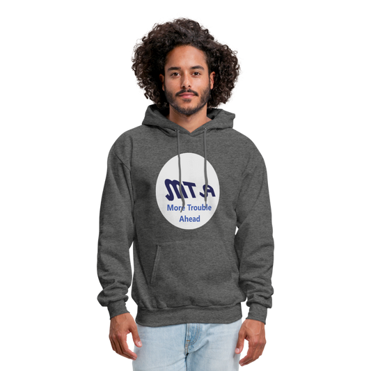 New York City Subway train funny Logo parody Men's Hoodie - charcoal gray