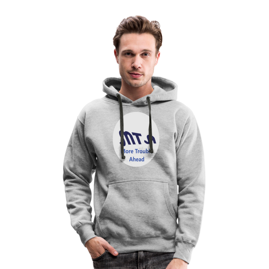 New York City Subway train funny Logo parody Men’s Heavyweight Premium Hoodie - heather grey