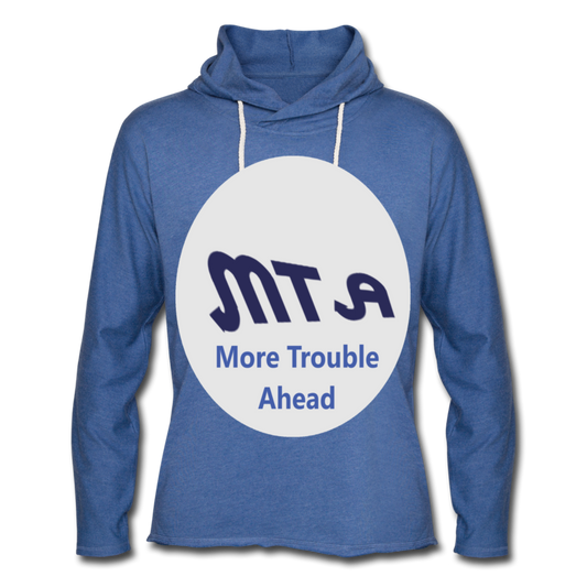 New York City Subway train funny Logo parody Unisex Lightweight Terry Hoodie - heather Blue