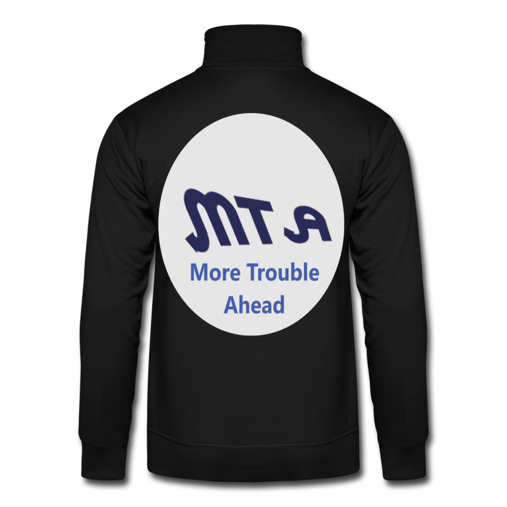 New York City Subway train funny Logo parody Hanes Quarter Zip Pullover - black