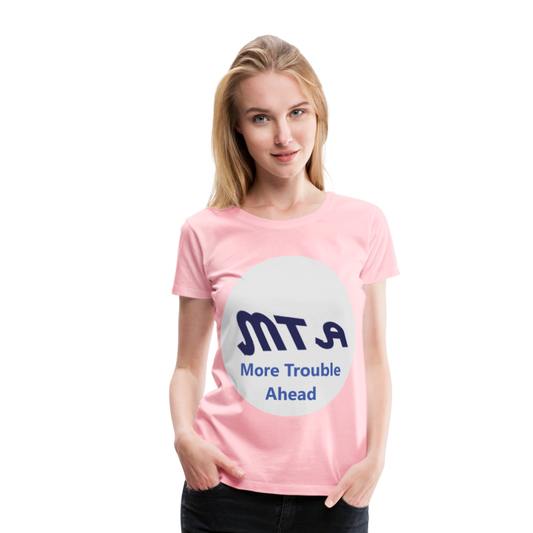 New York City Subway train funny Logo parody Women’s Premium T-Shirt - pink