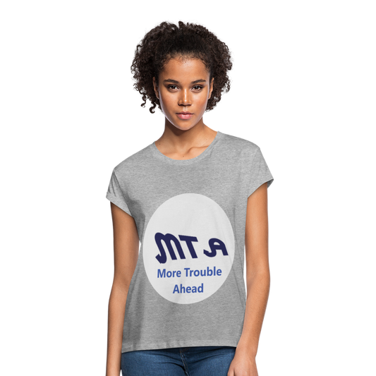 New York City Subway train funny Logo parody Women's Relaxed Fit T-Shirt - heather gray