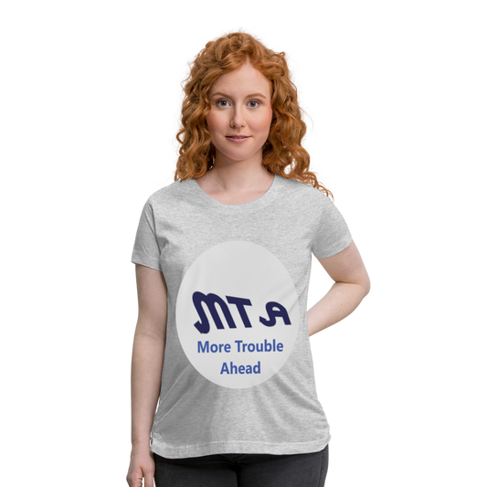 New York City Subway train funny Logo parody Women’s Maternity T-Shirt - heather gray