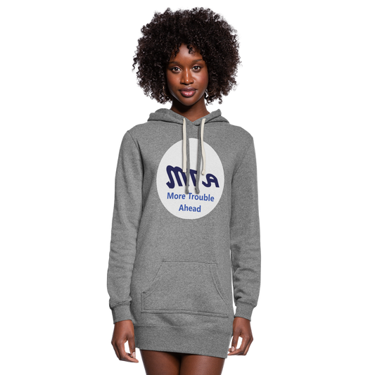 New York City Subway train funny Logo parody Women's Hoodie Dress - heather gray
