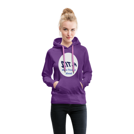 New York City Subway train funny Logo parody Women’s Premium Hoodie - purple