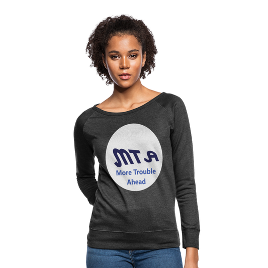 New York City Subway train funny Logo parody Women’s Crewneck Sweatshirt - heather black