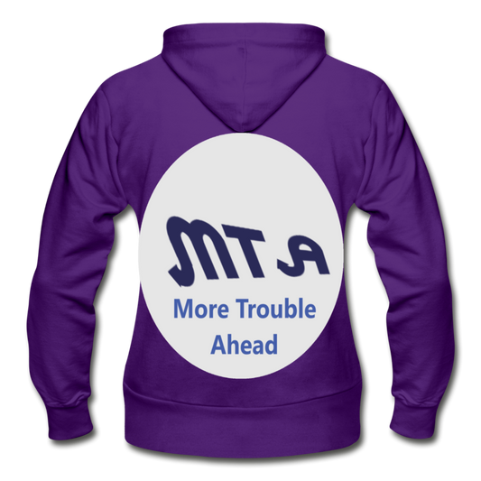 New York City Subway train funny Logo parody Gildan Heavy Blend Women's Zip Hoodie - purple