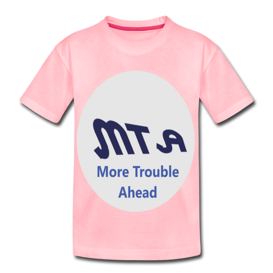 New York City Subway train funny Logo parody Kids' Premium T-Shirt - pink