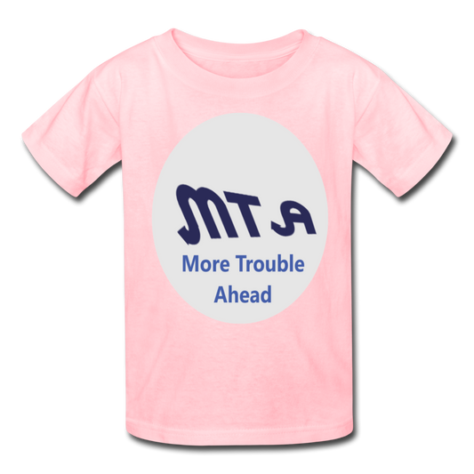 New York City Subway train funny Logo parody Kids' T-Shirt - pink