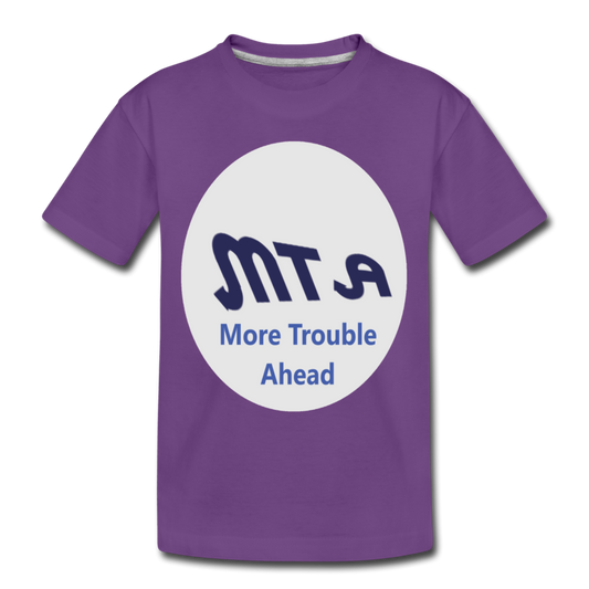 New York City Subway train funny Logo parody Toddler Premium T-Shirt - purple