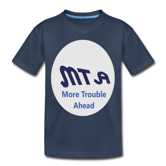 New York City Subway train funny Logo parody Toddler Premium Organic T-Shirt - navy