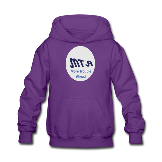 New York City Subway train funny Logo parody Kids' Hoodie - purple