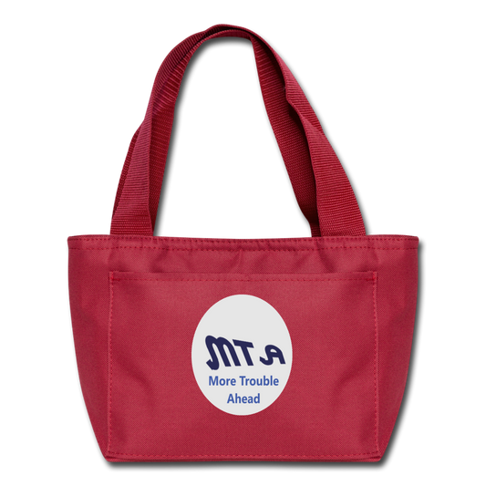 New York City Subway train funny Logo parody Lunch Bag - red