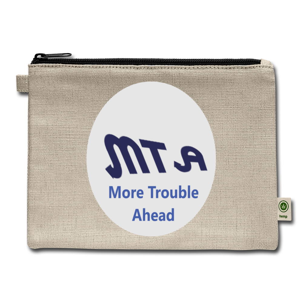 New York City Subway train funny Logo parody Carry All Pouch - natural