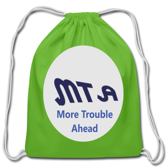 New York City Subway train funny Logo parody Cotton Drawstring Bag - clover