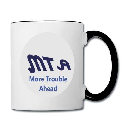 New York City Subway train funny Logo parody Contrast Coffee Mug - white/black