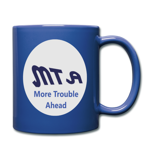 New York City Subway train funny Logo parody Full Color Mug - royal blue
