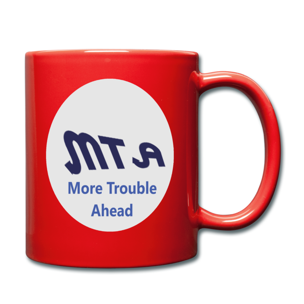 New York City Subway train funny Logo parody Full Color Mug - red