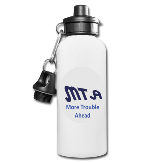 New York City Subway train funny Logo parody Water Bottle - white
