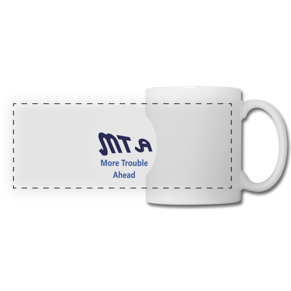 New York City Subway train funny Logo parody Panoramic Mug - white